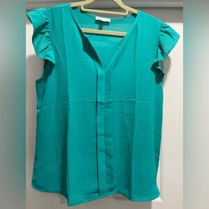 NWOT Blu Pepper Flutter Sleeve Blouse